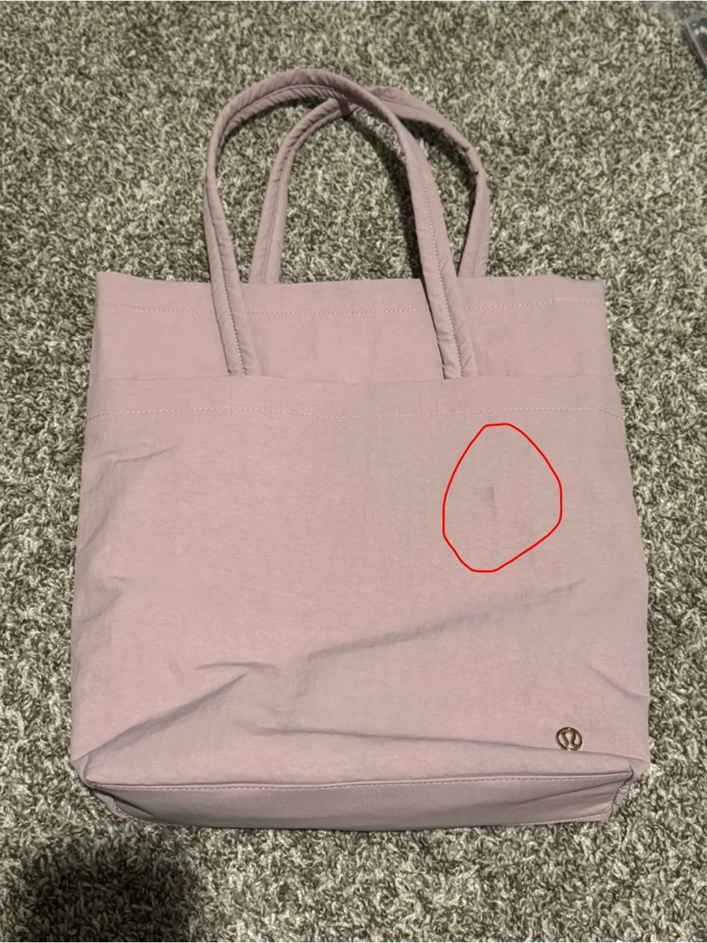 Lululemon Lavender Canvas Tote Bag with Dual Handles - Picture 9 of 9